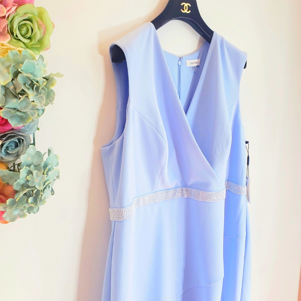 CALVIN KLEIN New Periwinkle Blue Plus Size Dress - Picture 12 of 15
